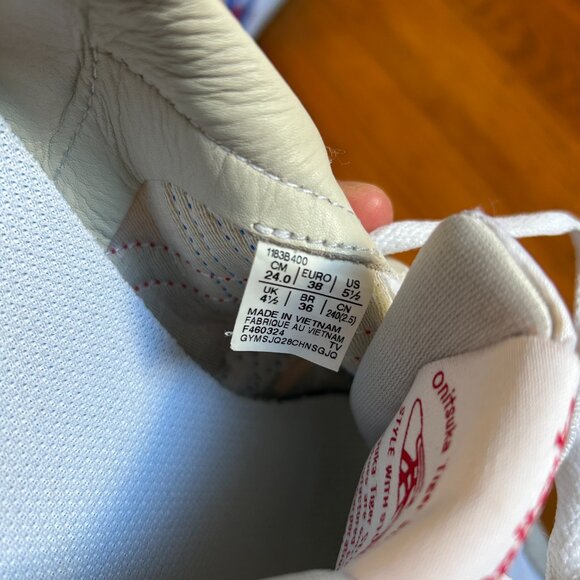 Onitsuka Tiger Size Serrano EU size 38 (US women's 7) white blue red runner - Picture 8 of 8